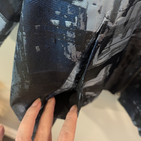 Joseph Ribkoff Navy and Charcoal Zip Jacket - Picture 5 of 11